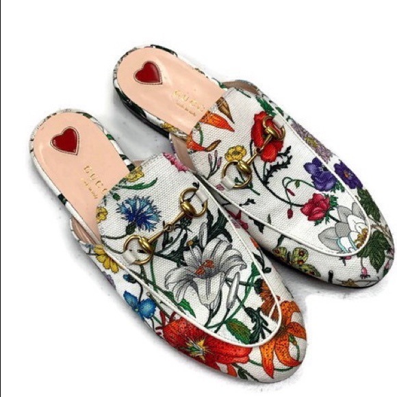Gucci Shoes - Gucci Floral Princeton Mules Slides